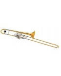 Trombon de pistones-varas Sib-Fa Mixto lacado. Logan.Dearmonia.com